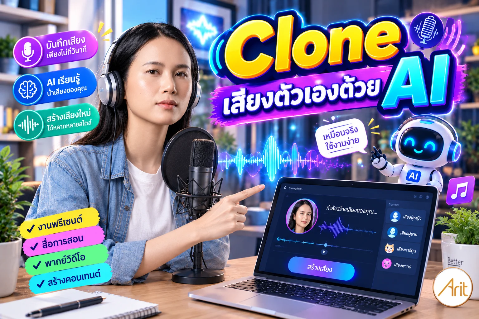 Clone เสียงตัวเองด้วย AI