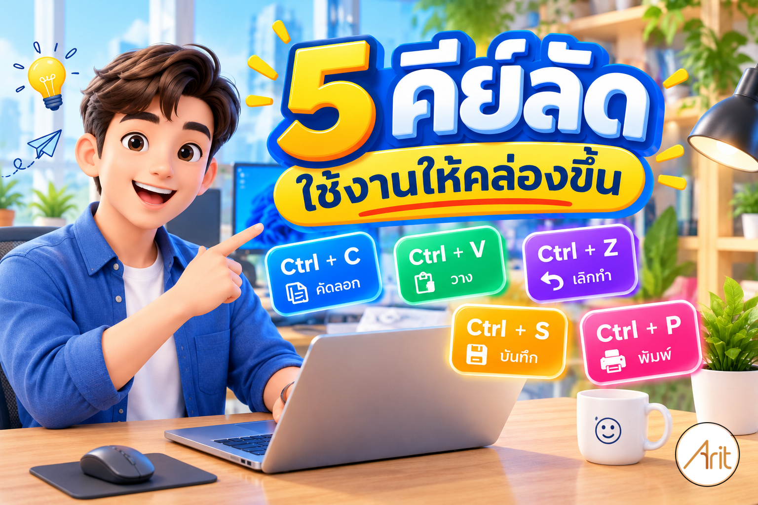 5 คีย์ลัดใช้งานให้คล่องขึ้น